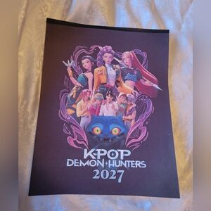 💀NEW 💀 KPOP Demon Hunters 2027 Calendar - Black